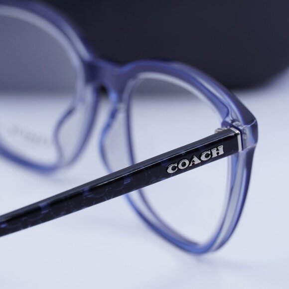 Coach HC6222F 5787 Square Eyeglasses 53mm - Transparent Blue - Picture 9 of 10